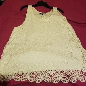 White lace tank top